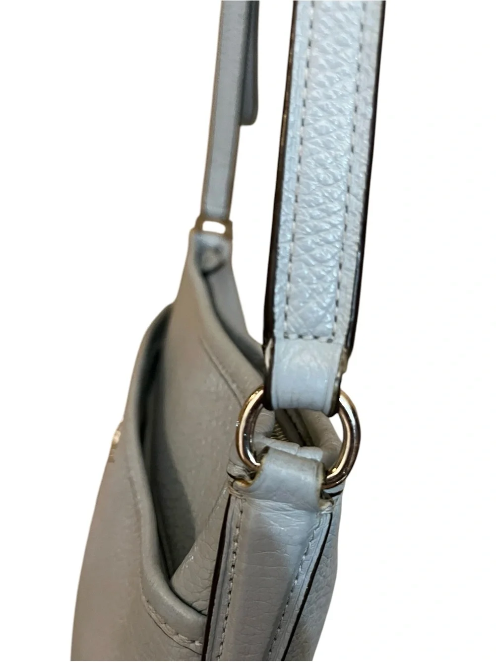 Coach Light Blue Pebbled Leather Crossbody Bag